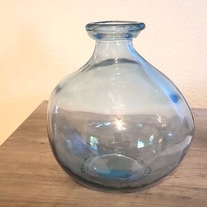 Hand made recycled glass vase.